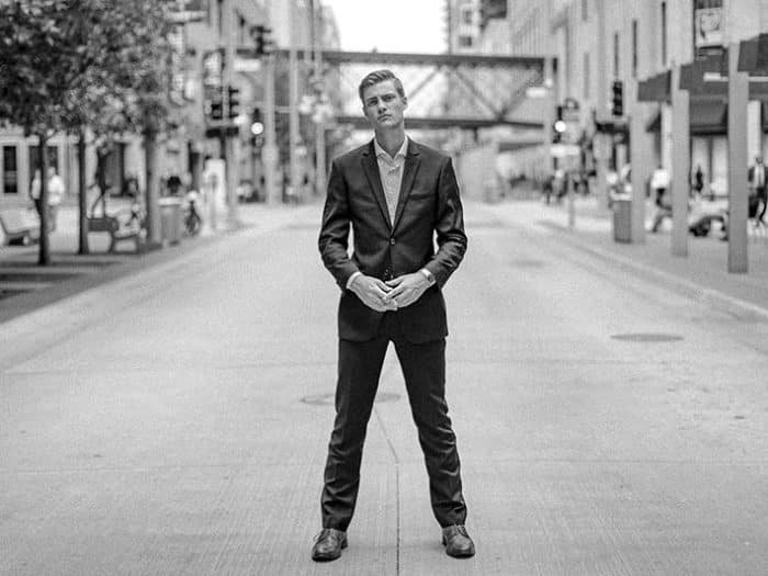 Man standing in street