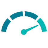 A gauge showing acceleration.