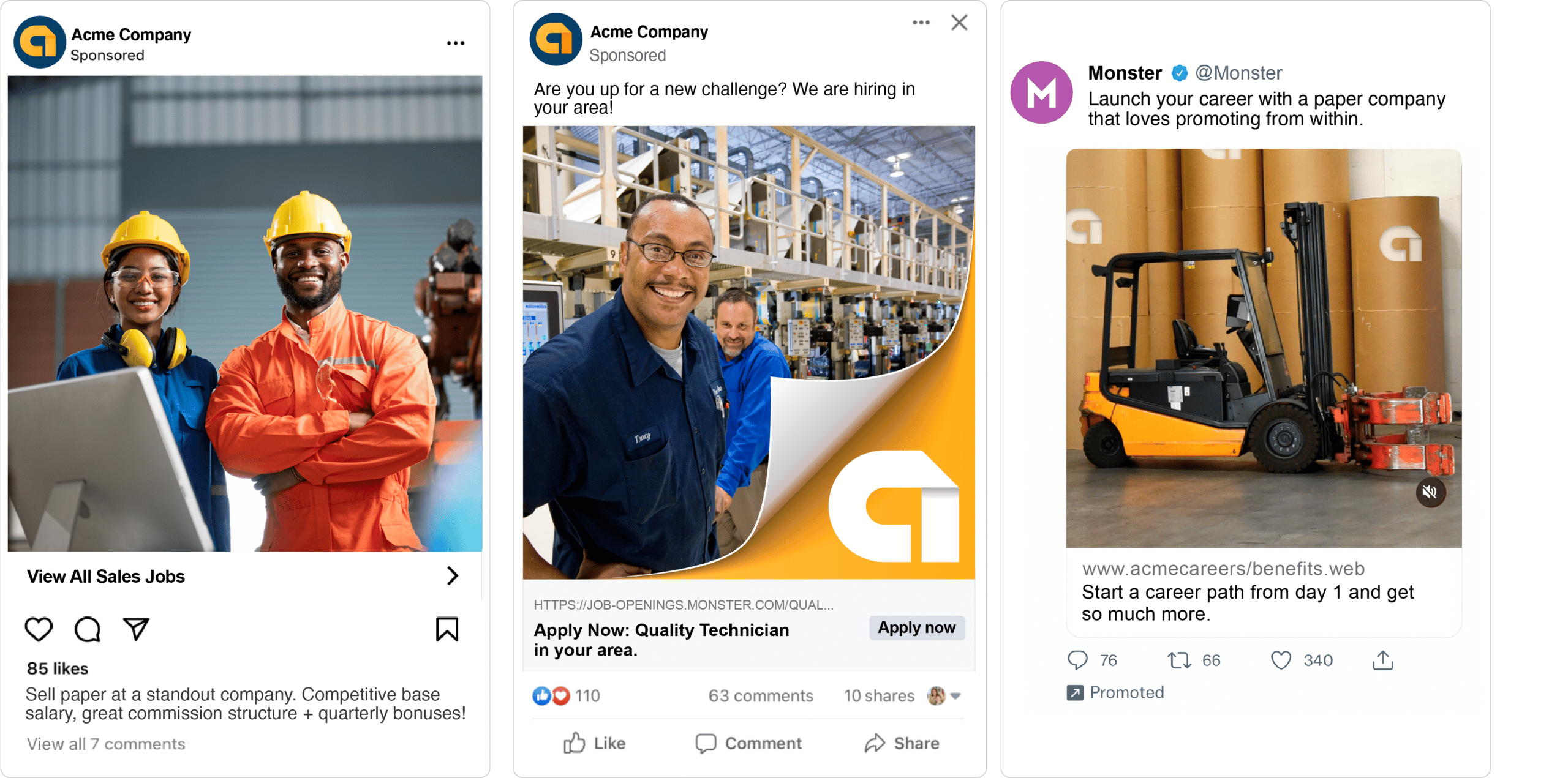 Custom Social Job Ads Monster.ca